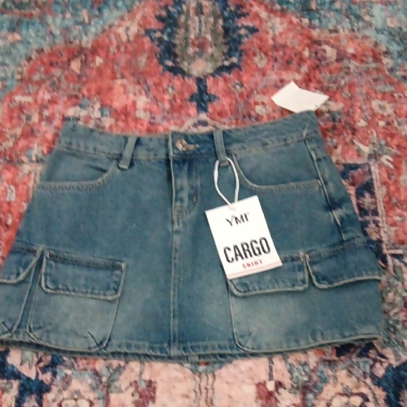 YMI Dresses & Skirts - YMI Denim Cargo Mini Skirt NWTs